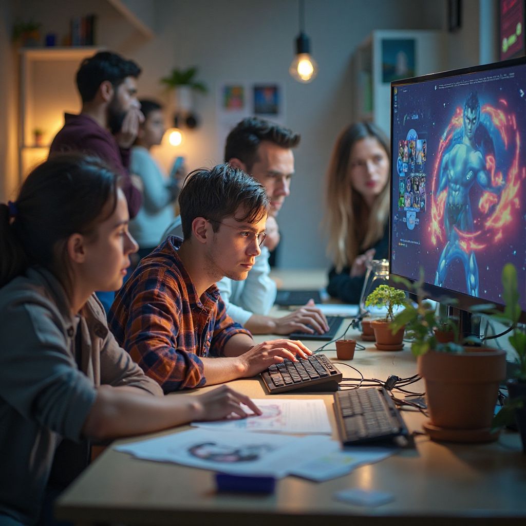 Team di sviluppo al lavoro